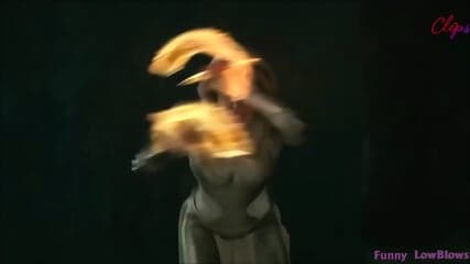 Angelina Jolie BALLBUSTING Groin Knee - Thena, Eternals - Angelina Julie