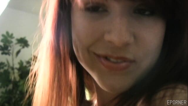 Brunette girl's juicy lips