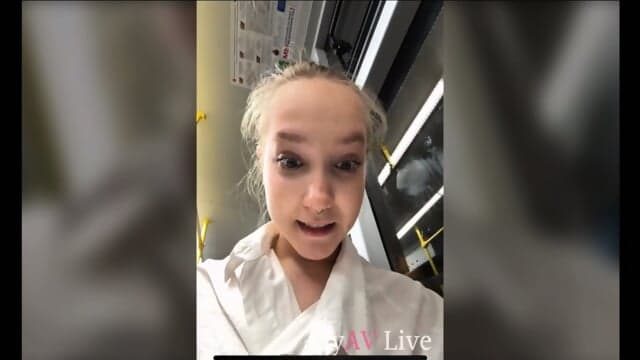 Cute Blonde Teen Flashing in Public