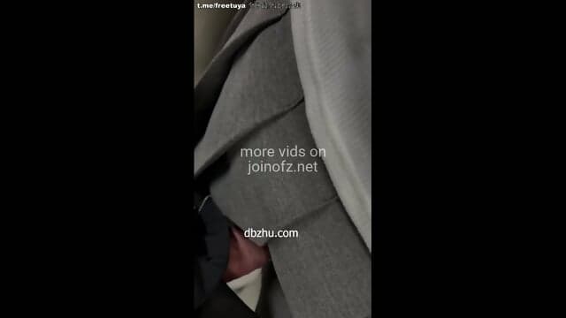 Cumming on Asian Skirt