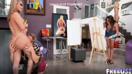 Teen Blonde And Brunette Threesome: Big Ass Action With Nicole & Selina