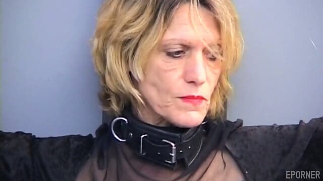 Blonde Woman In Lingerie And Collar Gets Bondage Play