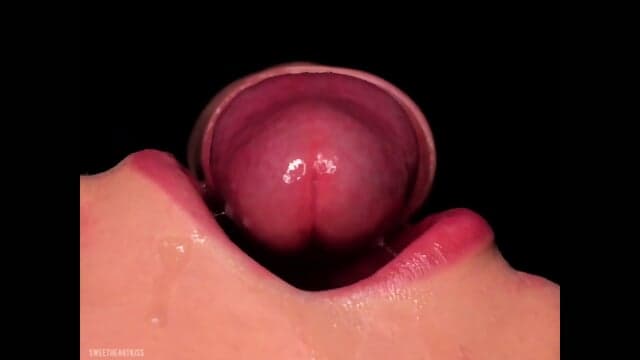 Close Up Free Sloppy Mouth For Your Cum, Use My Cum Dumpster, Hot Sucking Cock