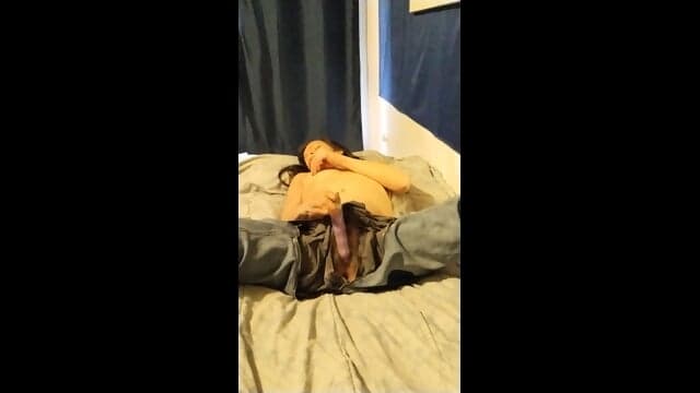 Hairy Granny Masturbating With Condom Covered Dildo