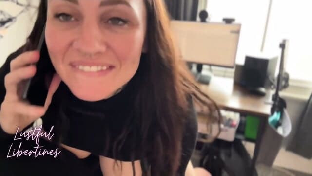 Amateur Creampie With Mature Milf During Work Call