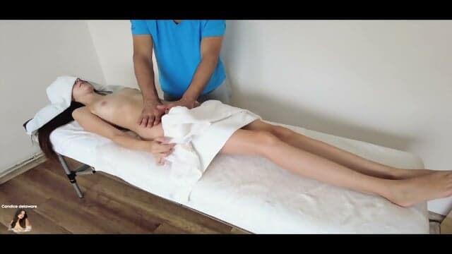 Pervert Masseur Relaxes Her While Husband Waits Outside