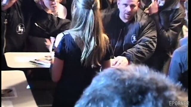Brunette Woman Gives A Blowjob To Her Boyfriend On The Street