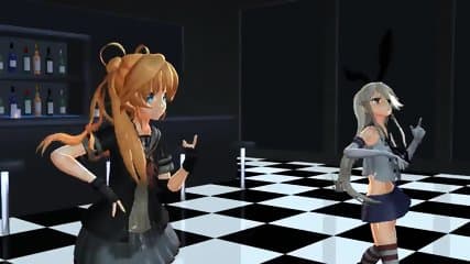 MMD 2 Ladies Pierced Titties Masturbator Fingering Treating GV00112