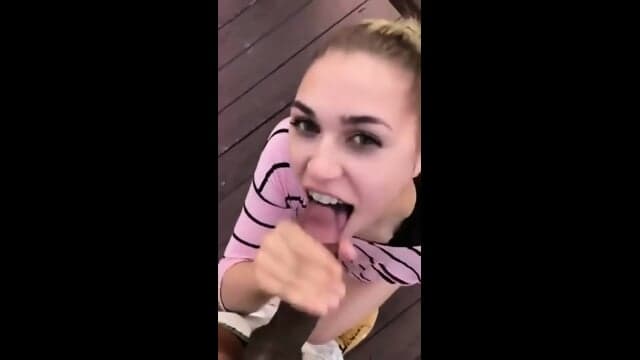 Public Blowjob Amateur Blonde Teen