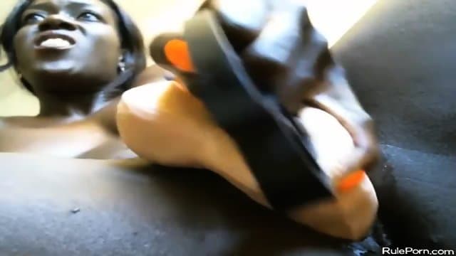 Amateur Dildoing Black Cunt