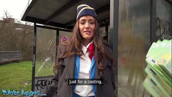 Public Agent - Fast hard fuck with big boobs Ca...