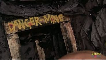 With no strength left the miner lays down on th...