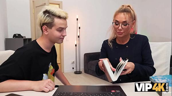 VIP4K. Russian tutor got some cum into her coff...