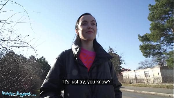 Public Agent - Latina dark haired teen with per...