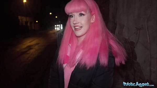 Public Agent The pink haired babe had a Chastit...