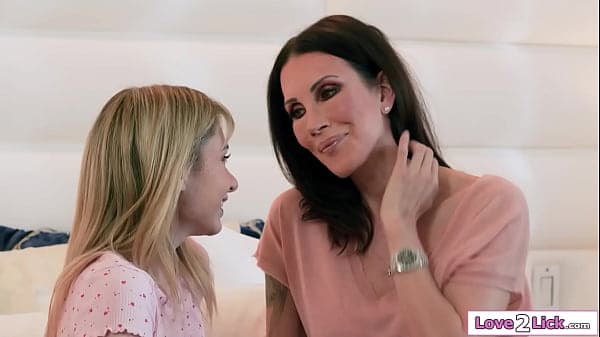 Teen stepdaughter Demi Hawks gets a bit of help with lesbian sex from busty stepmom Shay Sights.The big tits milf rims and facesits the petite blonde