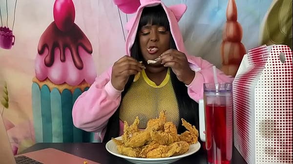 Stuffing while watching porn.