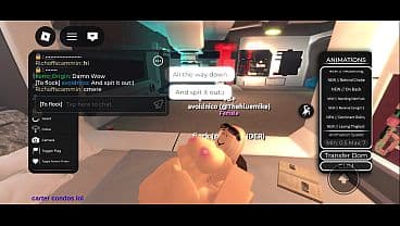 Getting fucked by a big cock on Roblox
