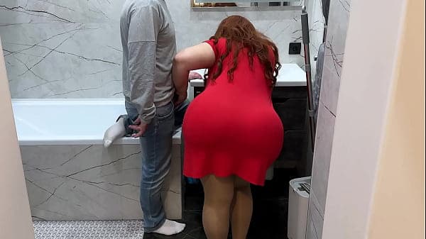 Stepmom with a big ass let her stepson touch it