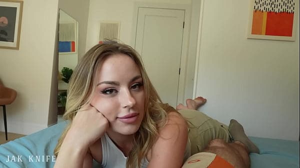BREAKUP SEX with natural BIG BOOTY blonde (Span...