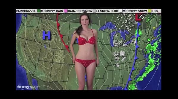 Naked Weather Girl