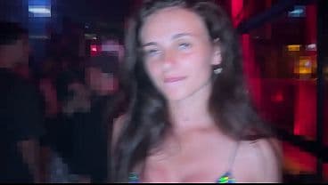 Beautiful whore openly seduces guys into sex by...