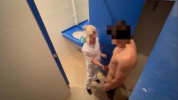 I surprise the gym cleaning girl who when she c...