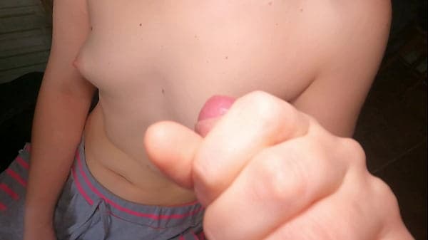 College Girl Gets Cum on Her Tiny 18 Year Old T...