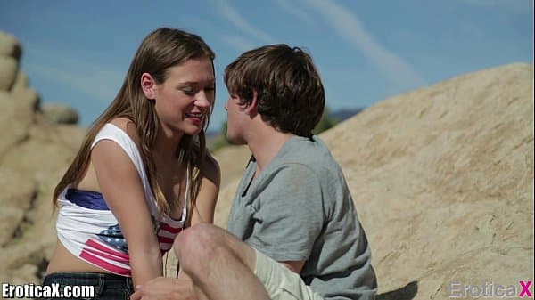 EroticaX Romantic couple making love for the fi...