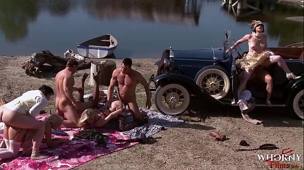 WHORNY FILMS Best Outdoor Porn Orgy Ever Hot Gi...