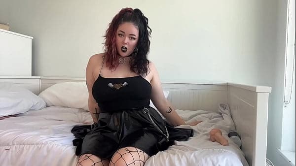 Goth mommy shows you how to jerk off JOI