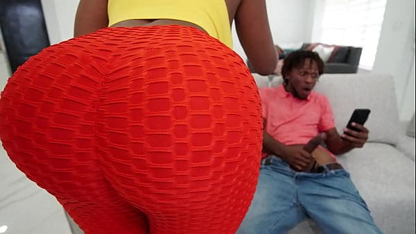 BBW gf caught her bf jerking off on Xvideos! - ...