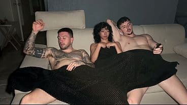 Curly Petite Latina Takes Two Thick Cocks in Wi...