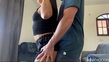 I seduced him with a sexy dance and he cum on m...