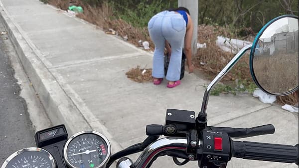 Poor little bitch gets fucked for a bag of bott...
